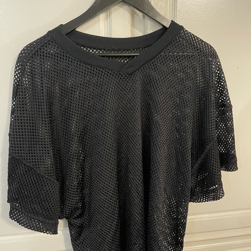 Black Mesh Women Top